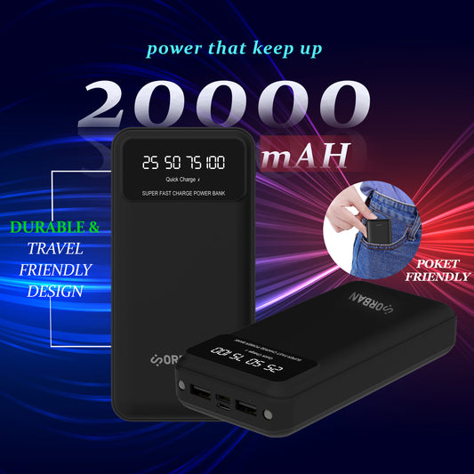 ORBAN 20,000mAh High-Capacity Fast Charger