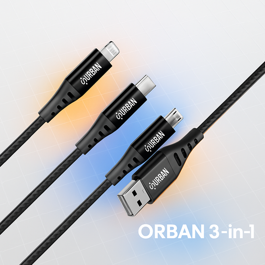 ORBAN 3-in-1 Cable | Type-C, Micro USB & Lightning