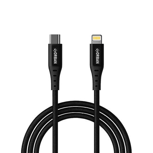 ORBAN 25W Nylon Braided Type-C to Lightning Cable