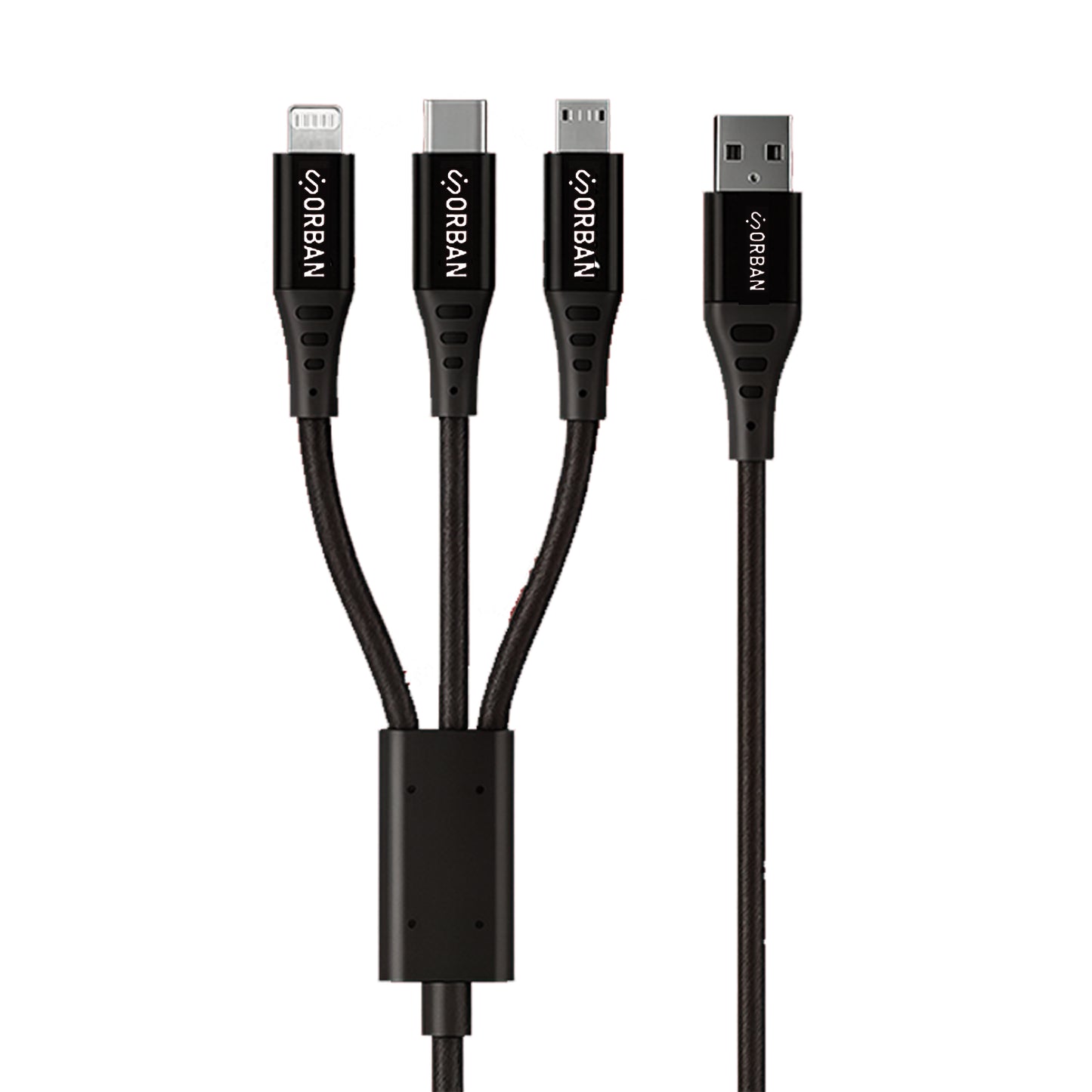 ORBAN 3-in-1 Cable | Type-C, Micro USB & Lightning