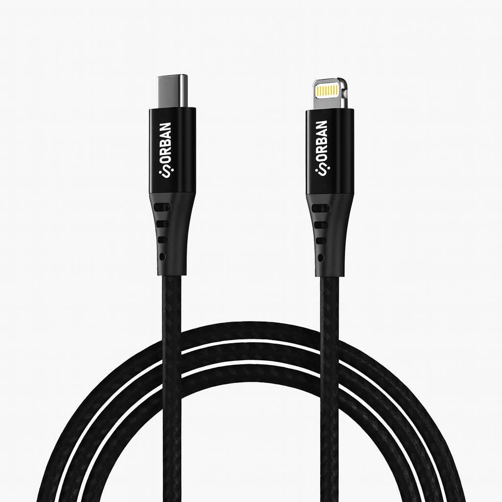 ORBAN 25W Nylon Braided Type-C to Lightning Cable