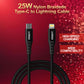 ORBAN 25W Nylon Braided Type-C to Lightning Cable