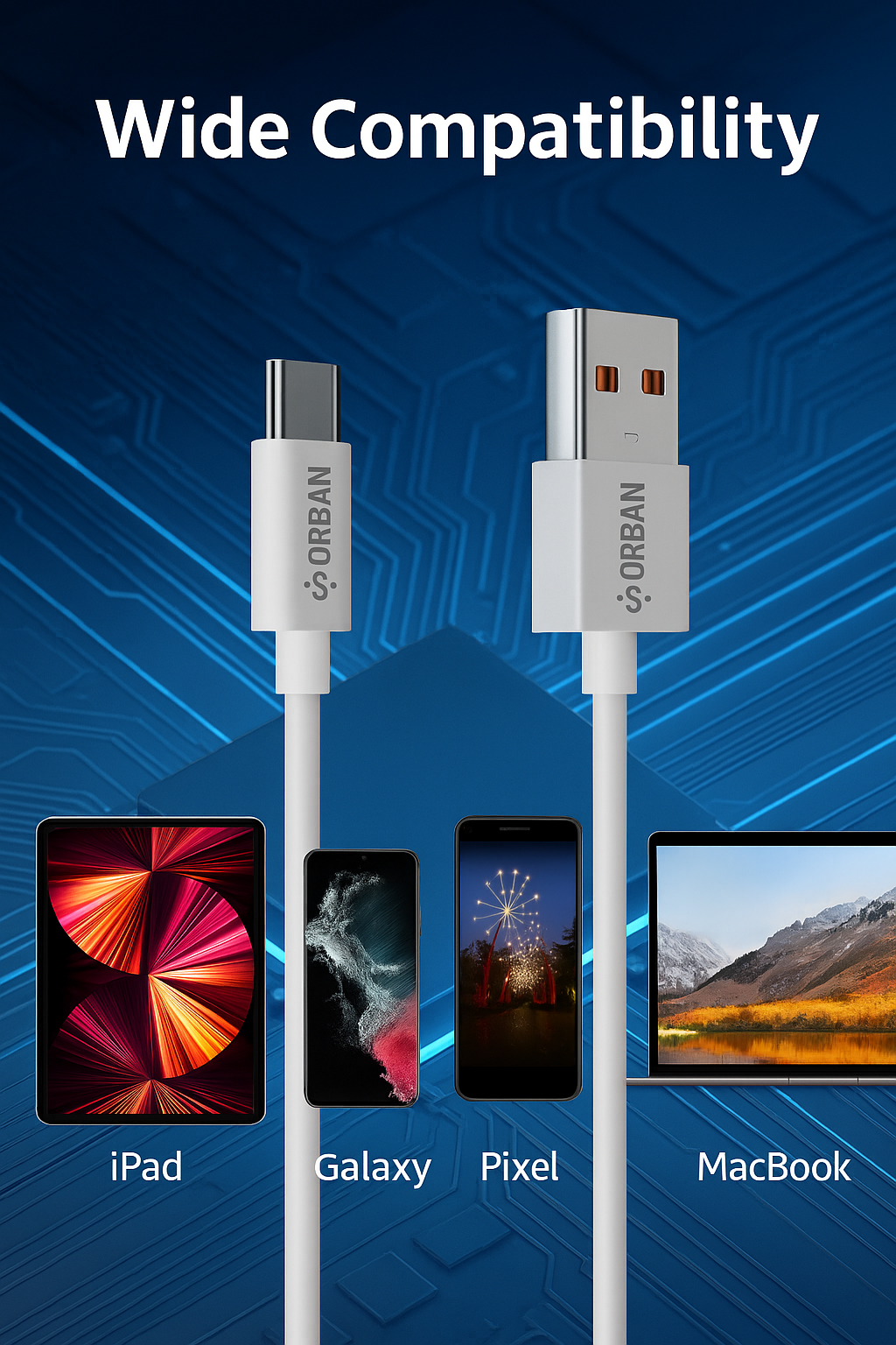 ORBAN 45W Fast Charging Type-C Cable