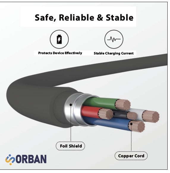 ORBAN 25W Quick Charge Type-C Cable