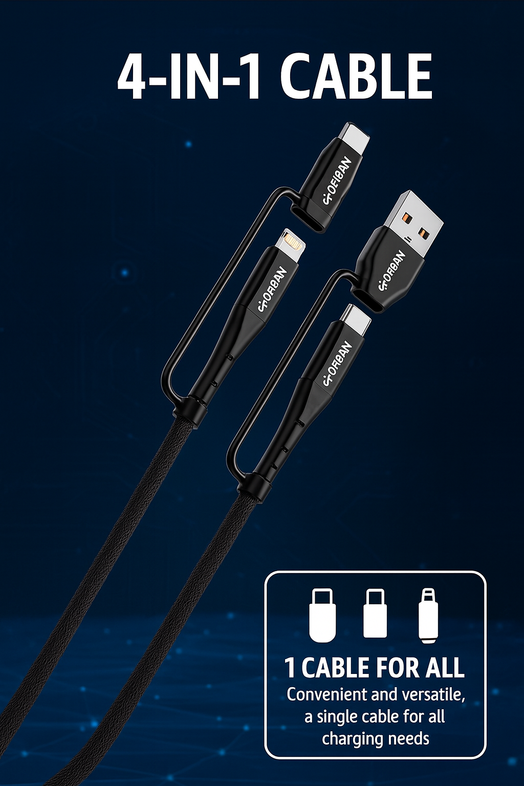 ORBAN Universal 4-in-1 Charging Cable