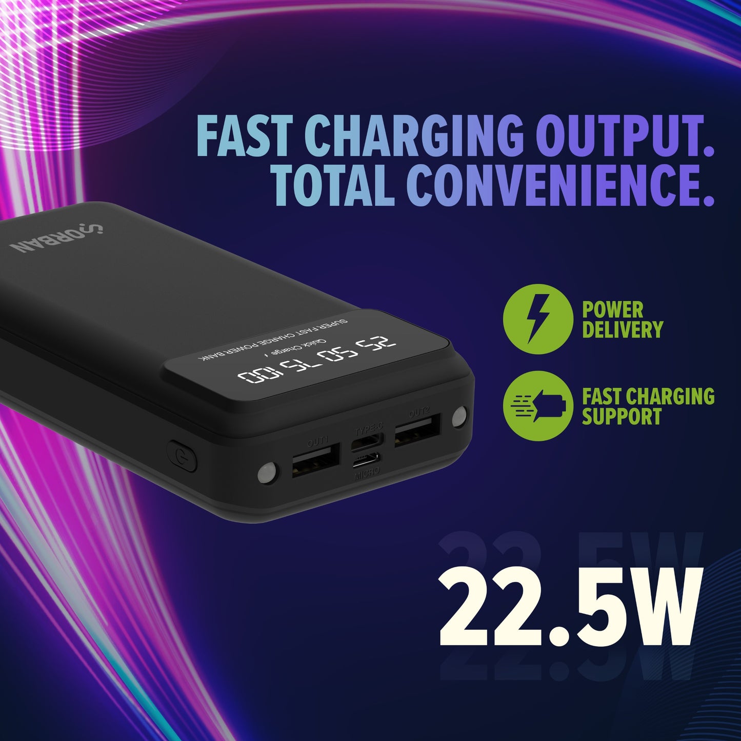 ORBAN 20,000mAh High-Capacity Fast Charger