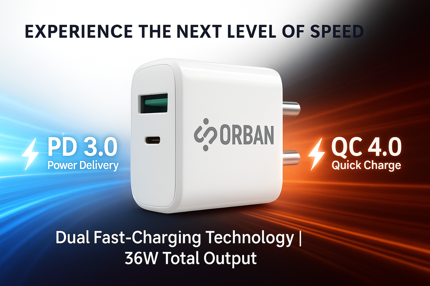 ORBAN 36W Dual Output Fast Charger