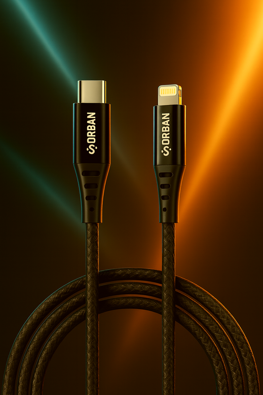 ORBAN 25W Nylon Braided Type-C to Lightning Cable