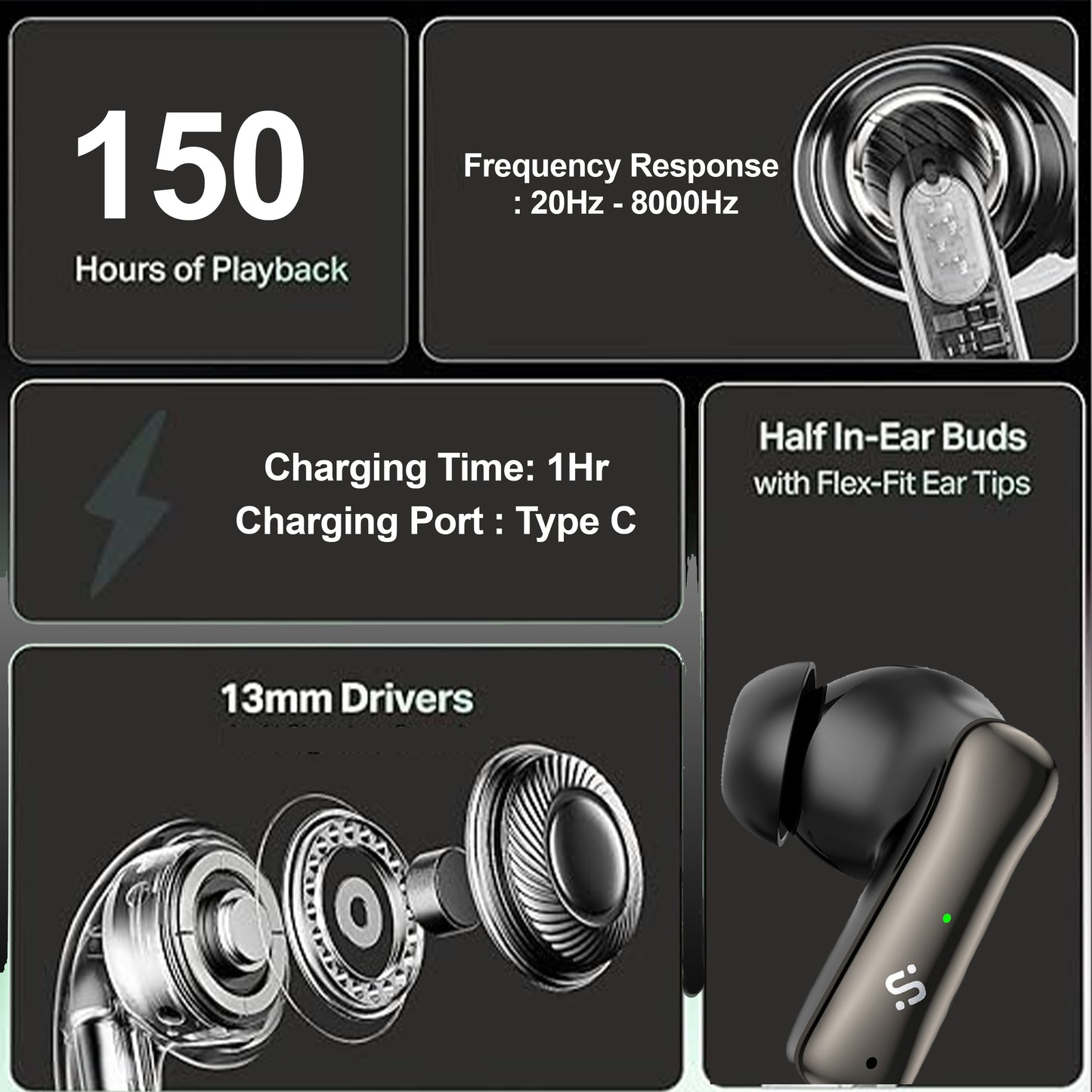 Orban AC60 Wireless Earbuds | Deep Bass